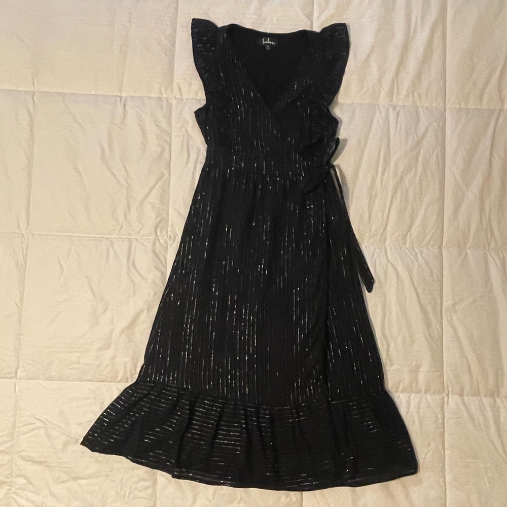 Lulus black wrap midi/maxi dress